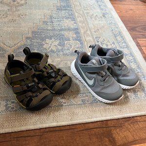Lot Of KEEN and NIKE Toddler/Child Shoes